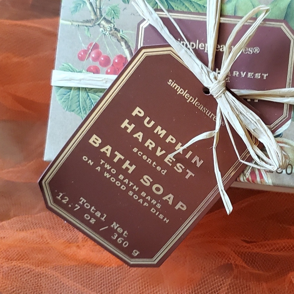Pumpkin Harvest Bar Soap With Soap Dish Gift Set